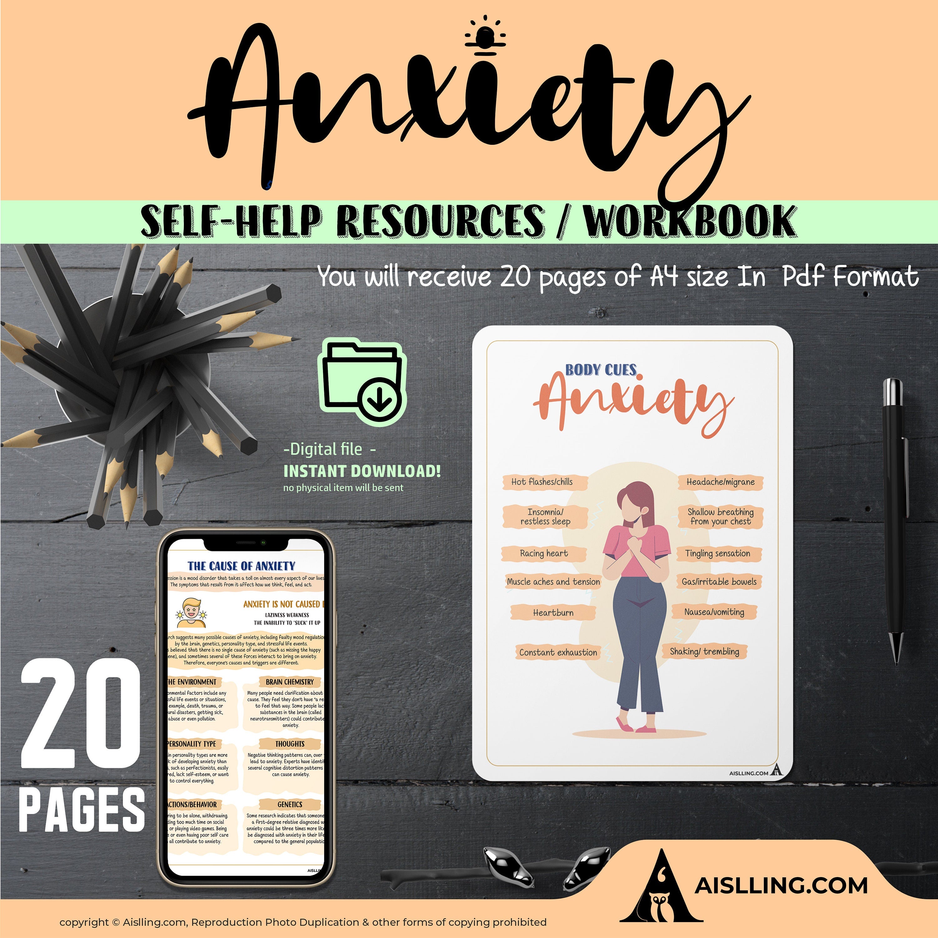 Anxiety Toolbox Workbook | Anxiety Worksheets for Teens & Adults