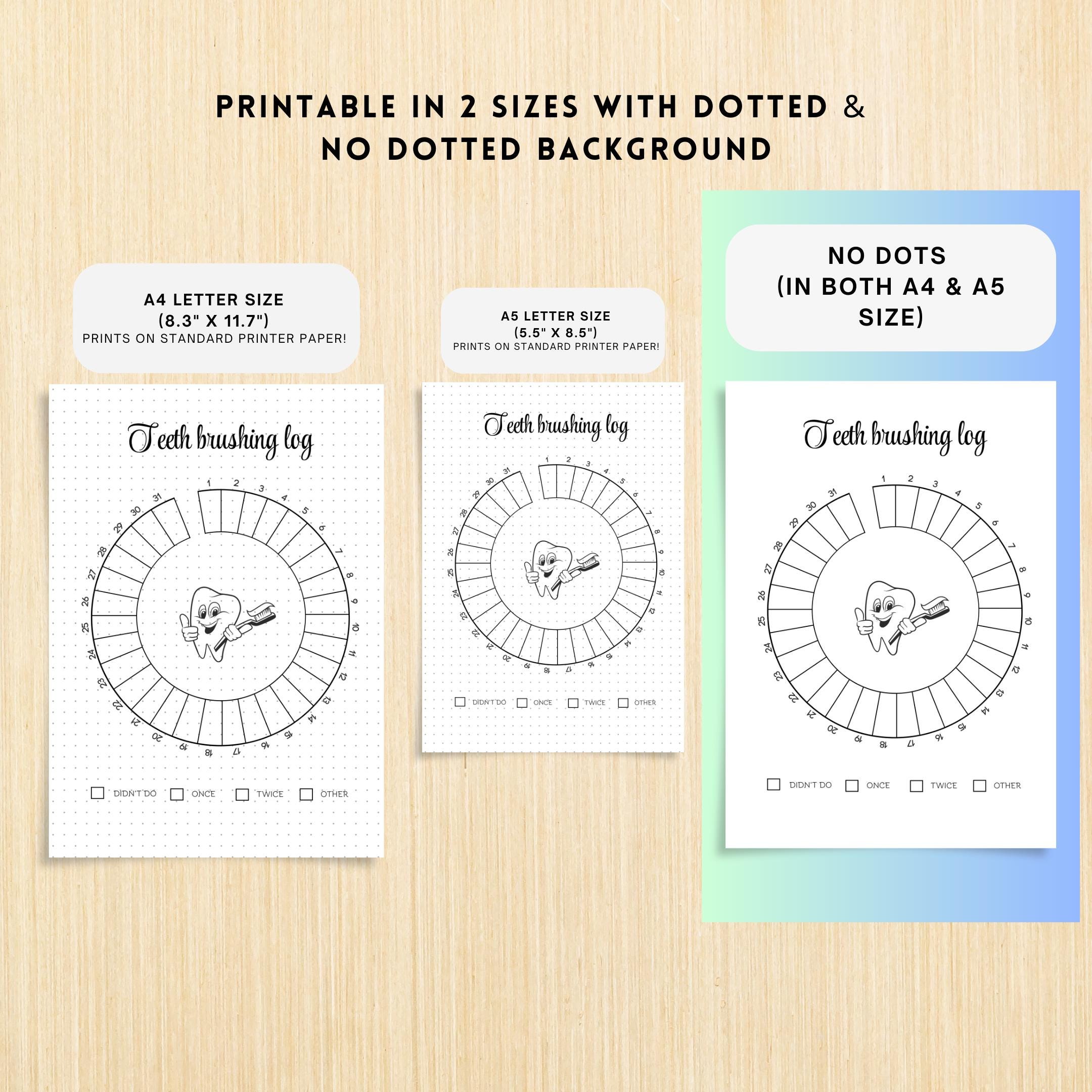 Brushing Reward — Tooth Brushing Tracker PRINTABLE, Healthy Habits, Kids and Adults Oral Care, Brushing Rou... | Bloom Joyfully printable