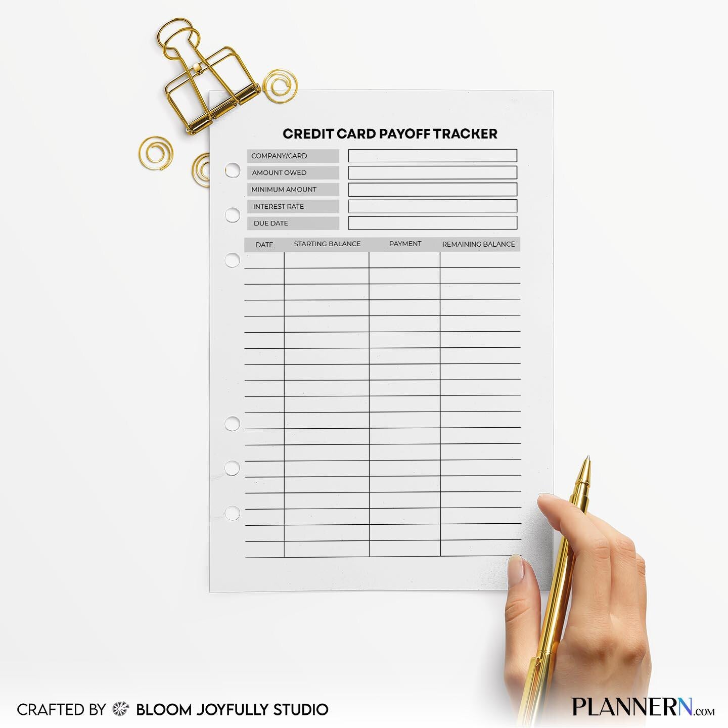 Budget Pdf Download — Credit Card Payoff Tracker PRINTABLE, Debt Payoff Planner, Payment and Balance Tracke... | Bloom Joyfully printable