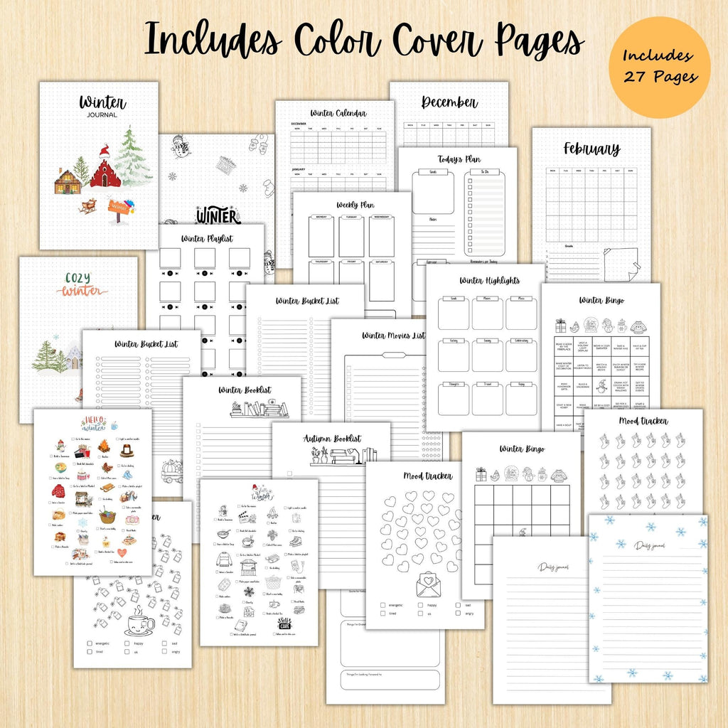 Cozy Winter Planner — WINTER Cozy Journal, Winter Self, care Journal Bundle, PRINTABLE Winter Wellness Jour... | Mindfulness printable