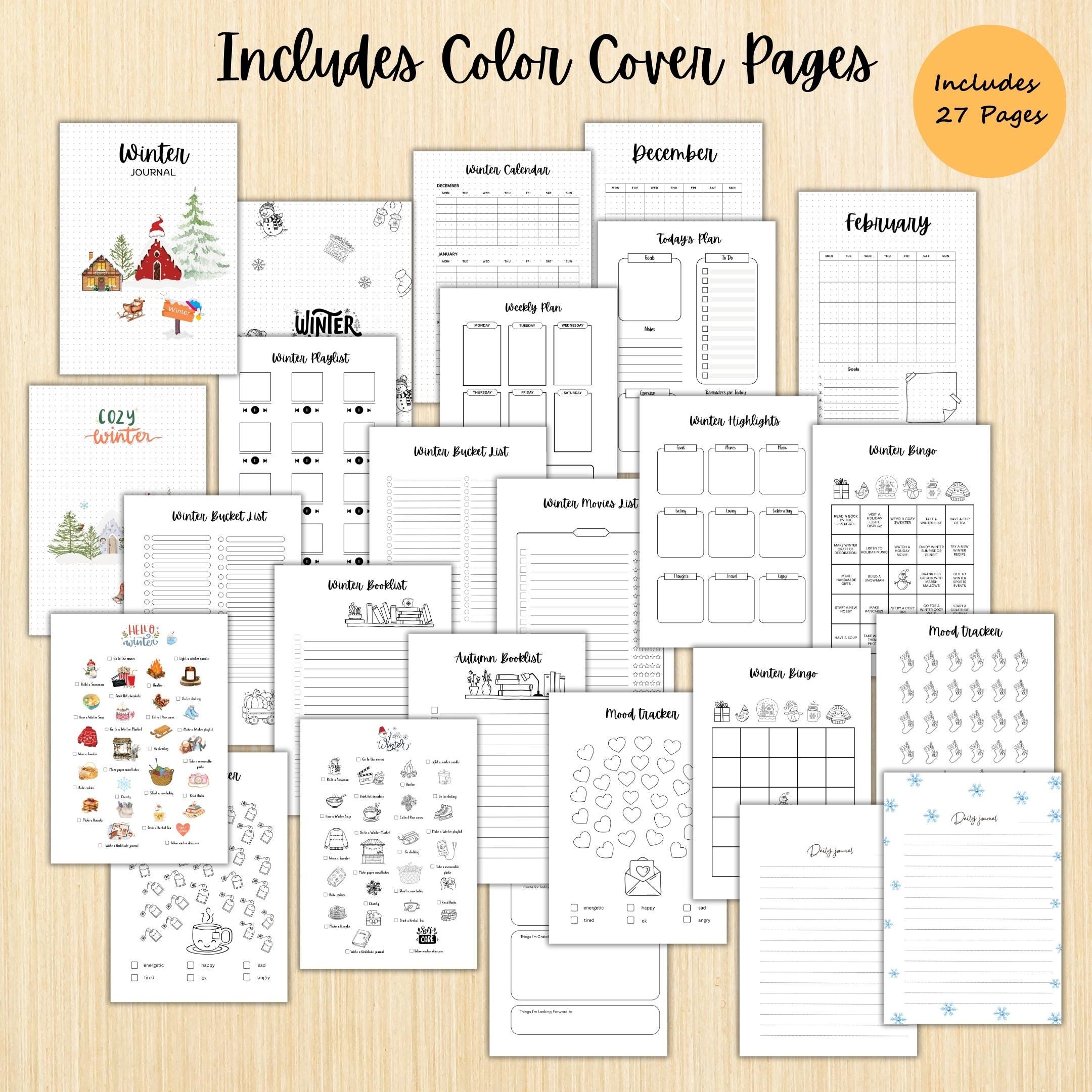 Cozy Winter Planner — WINTER Cozy Journal, Winter Self, care Journal Bundle, PRINTABLE Winter Wellness Jour... | Mindfulness printable