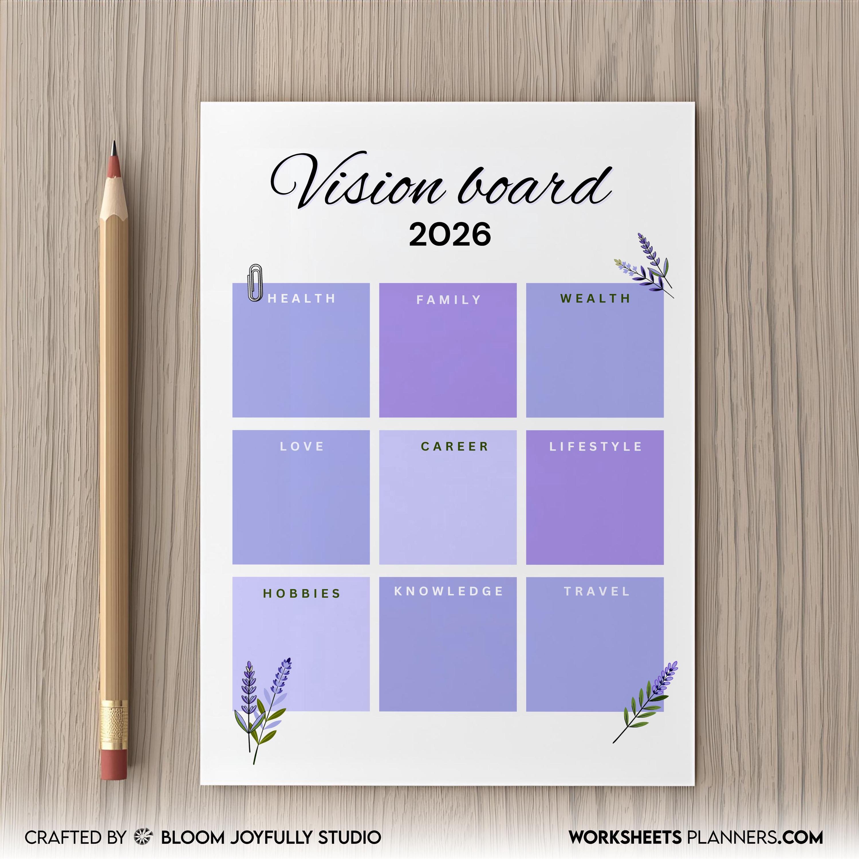 2026 Goals — 2026 My VISION BOARD, Health, Family, Wealth, Career, Travel, Love, Lifestyle, Hobbies, Knowle... | Aislling printable
