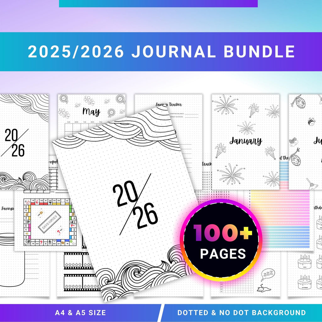2025 Planner — 2025/2026 JOURNAL BUNDLE, Digital Planner Pages, Printable Planner, Journal Kit, A4 & A5 Siz... | Bloom Joyfully printable