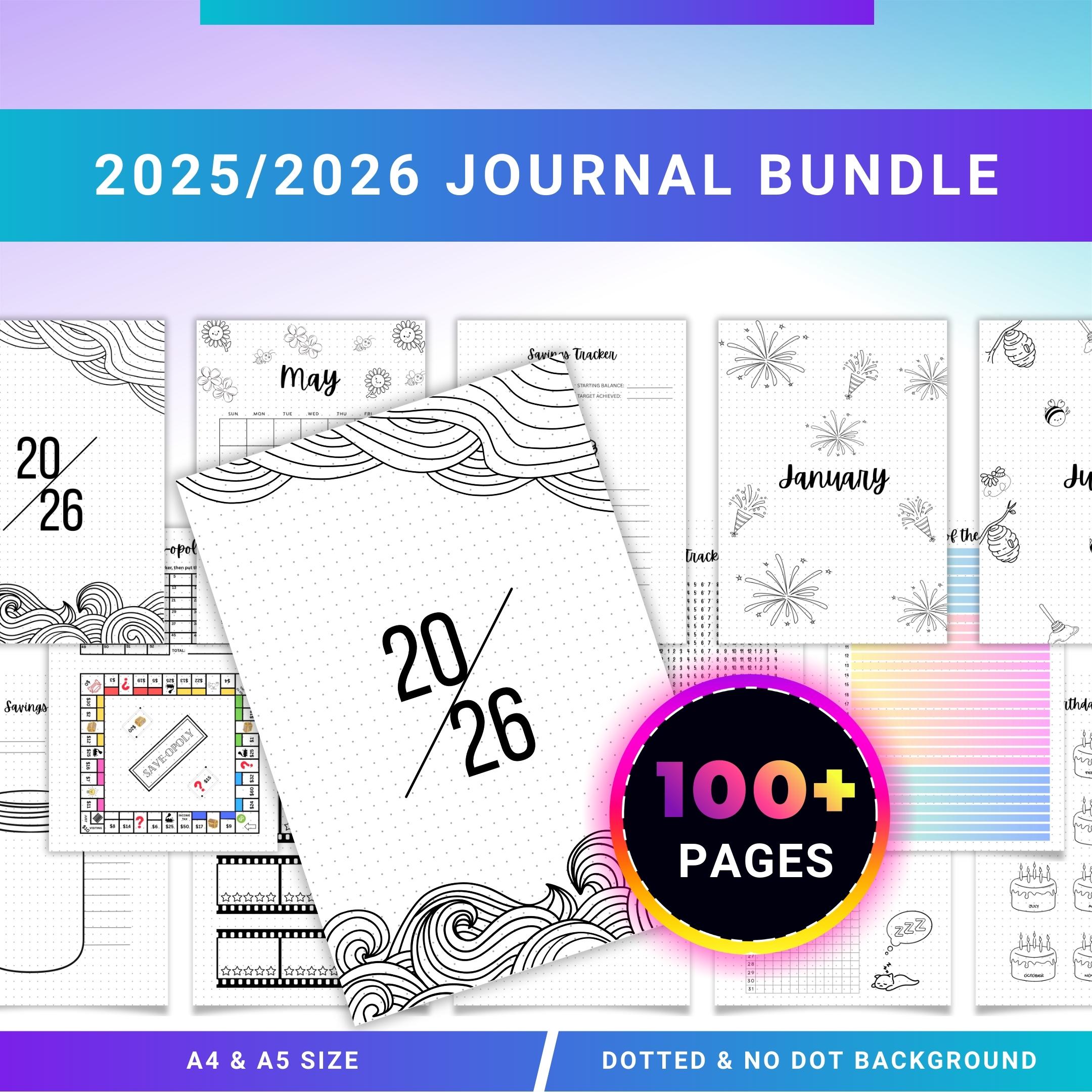 2025 Planner — 2025/2026 JOURNAL BUNDLE, Digital Planner Pages, Printable Planner, Journal Kit, A4 & A5 Siz... | Bloom Joyfully printable