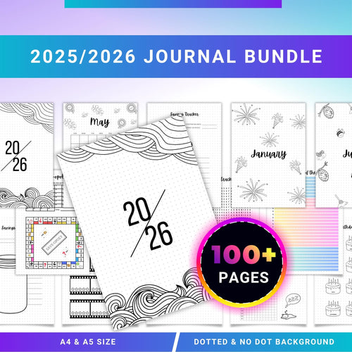 2025 Planner — 2025/2026 JOURNAL BUNDLE, Digital Planner Pages, Printable Planner, Journal Kit, A4 & A5 Siz... | Bloom Joyfully printable