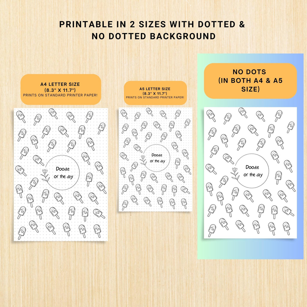 365 Days Drawing — DOODLE of the Day Bundle, Daily Doodle Journal, Creative Doodle of the Day, PRINTABLE Jo... | Mindfulness printable