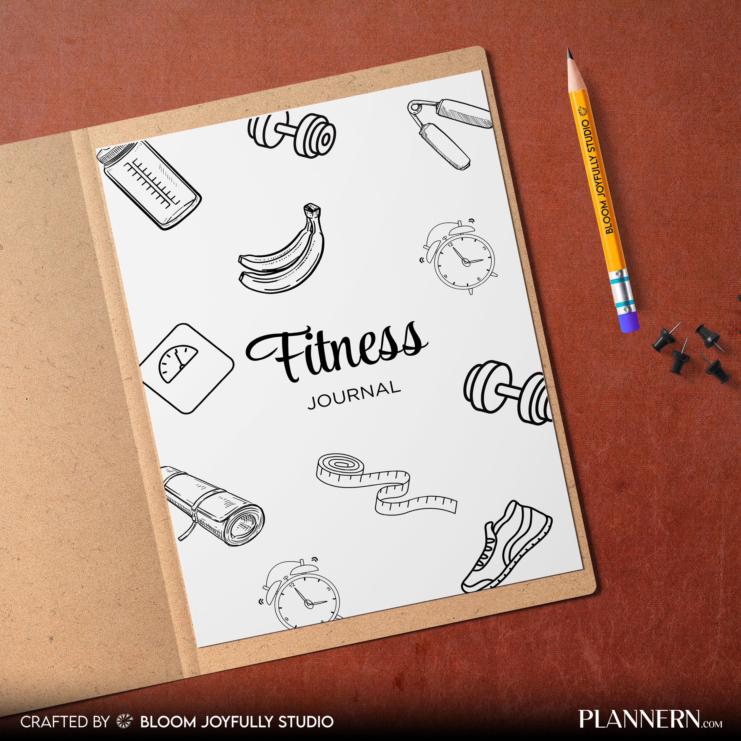 30 Day Fitness — Fitness Journal Title Page PRINTABLE, Fitness Planner, Weight Loss Journal, Health Planner... | Nutri Track printable