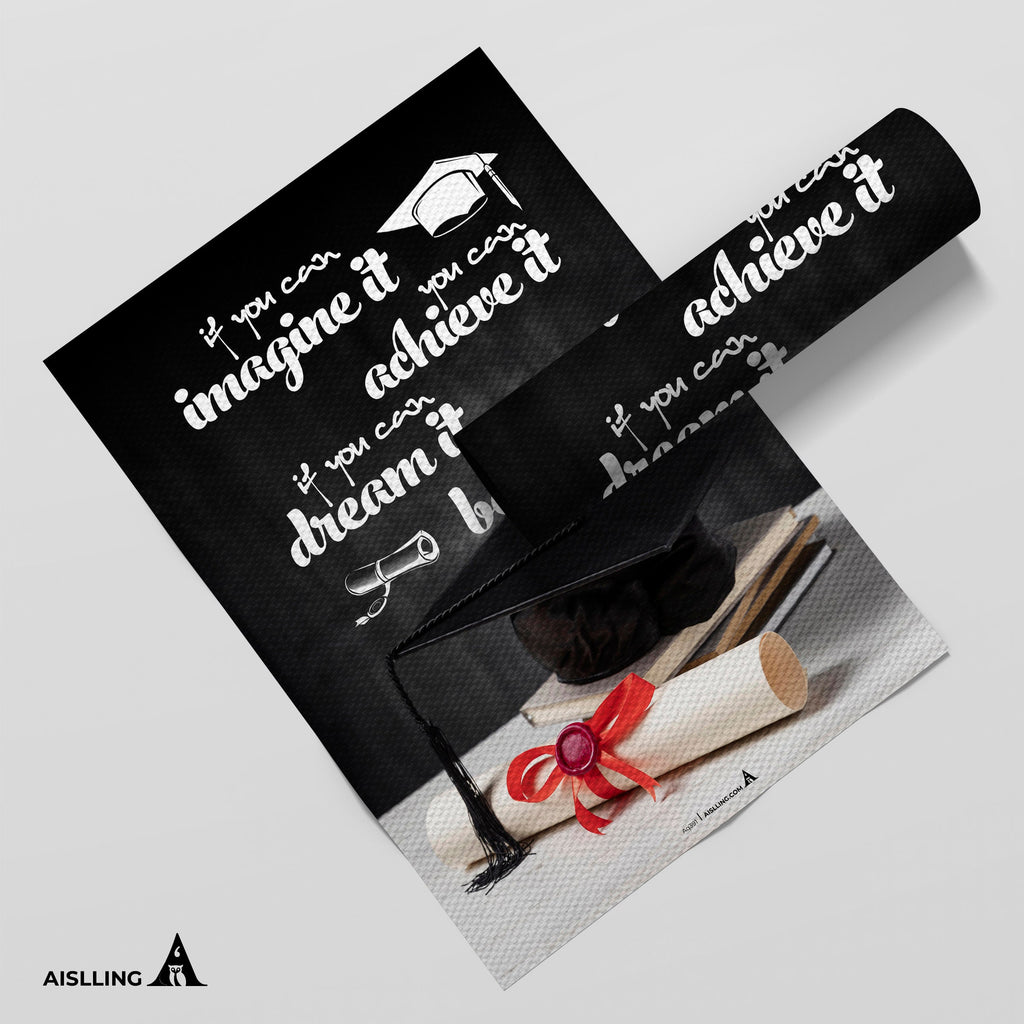 Aislling — if you can dream it, you can become it, Graduation Poster Printable Inspirational Quote Poster M... | Aislling printable