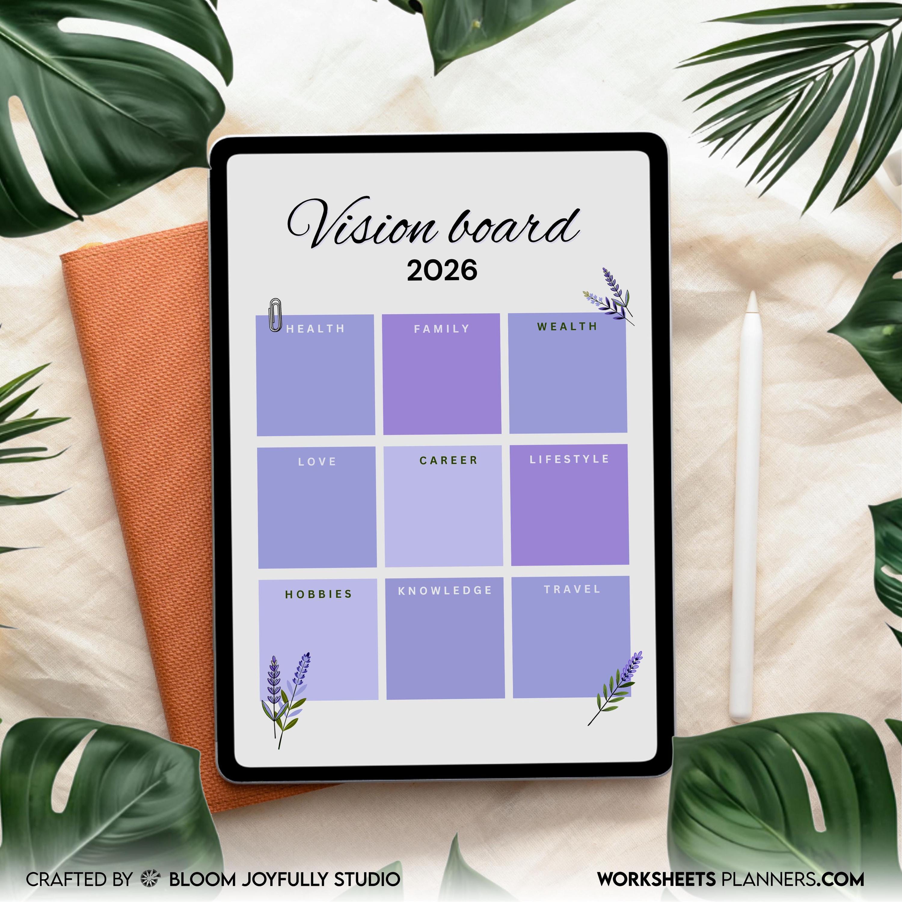 2026 Goals — 2026 My VISION BOARD, Health, Family, Wealth, Career, Travel, Love, Lifestyle, Hobbies, Knowle... | Aislling printable