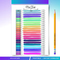 Brush Pen Tracker — Marker Log PRINTABLE, Pen Tracker, Pen color Swatch Page, Printable Pen Test Page, A4/A... | Bloom Joyfully printable