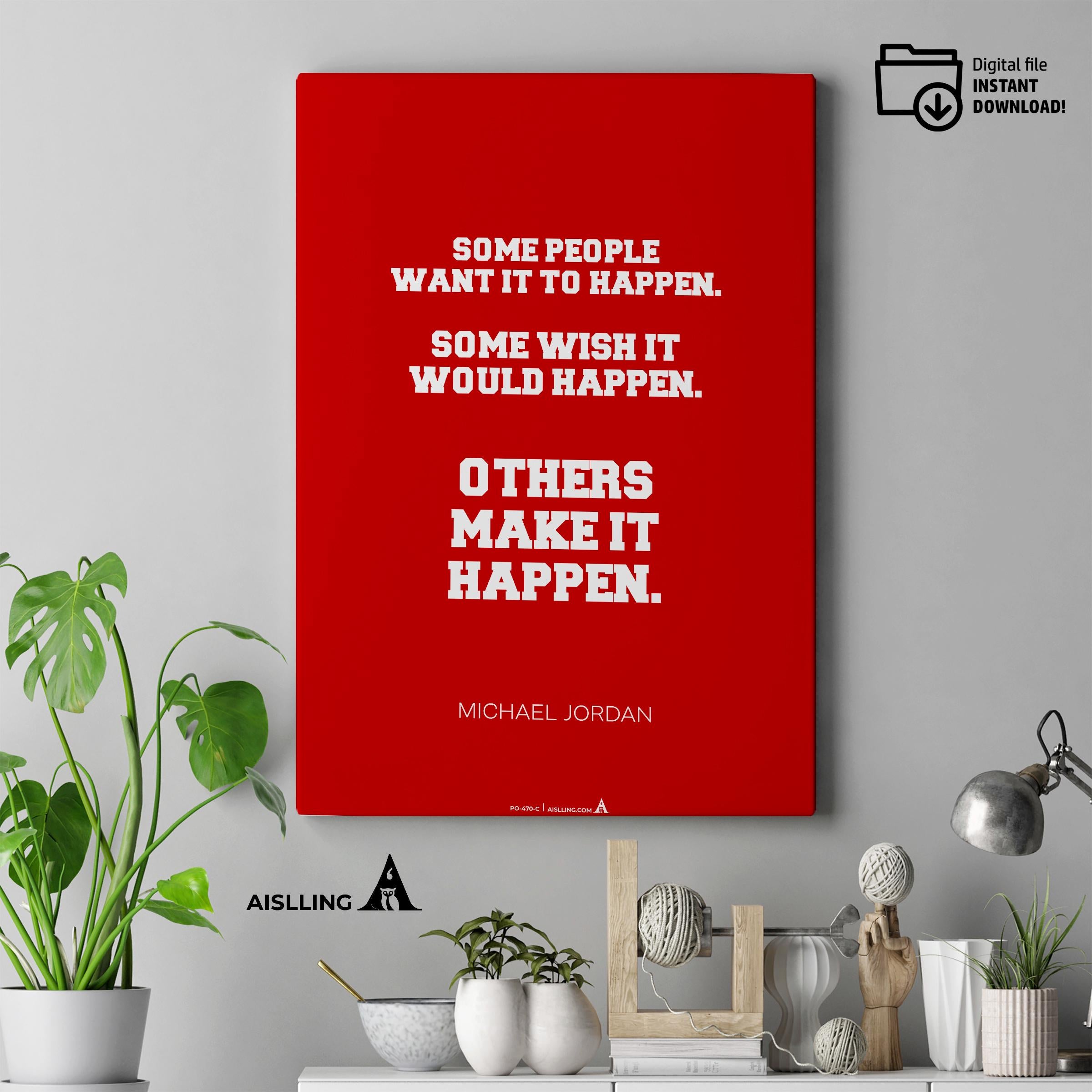 Aislling — Michael Jordan Motivational Quote Poster: NBA Sports Art (Digital Download) | Aislling printable