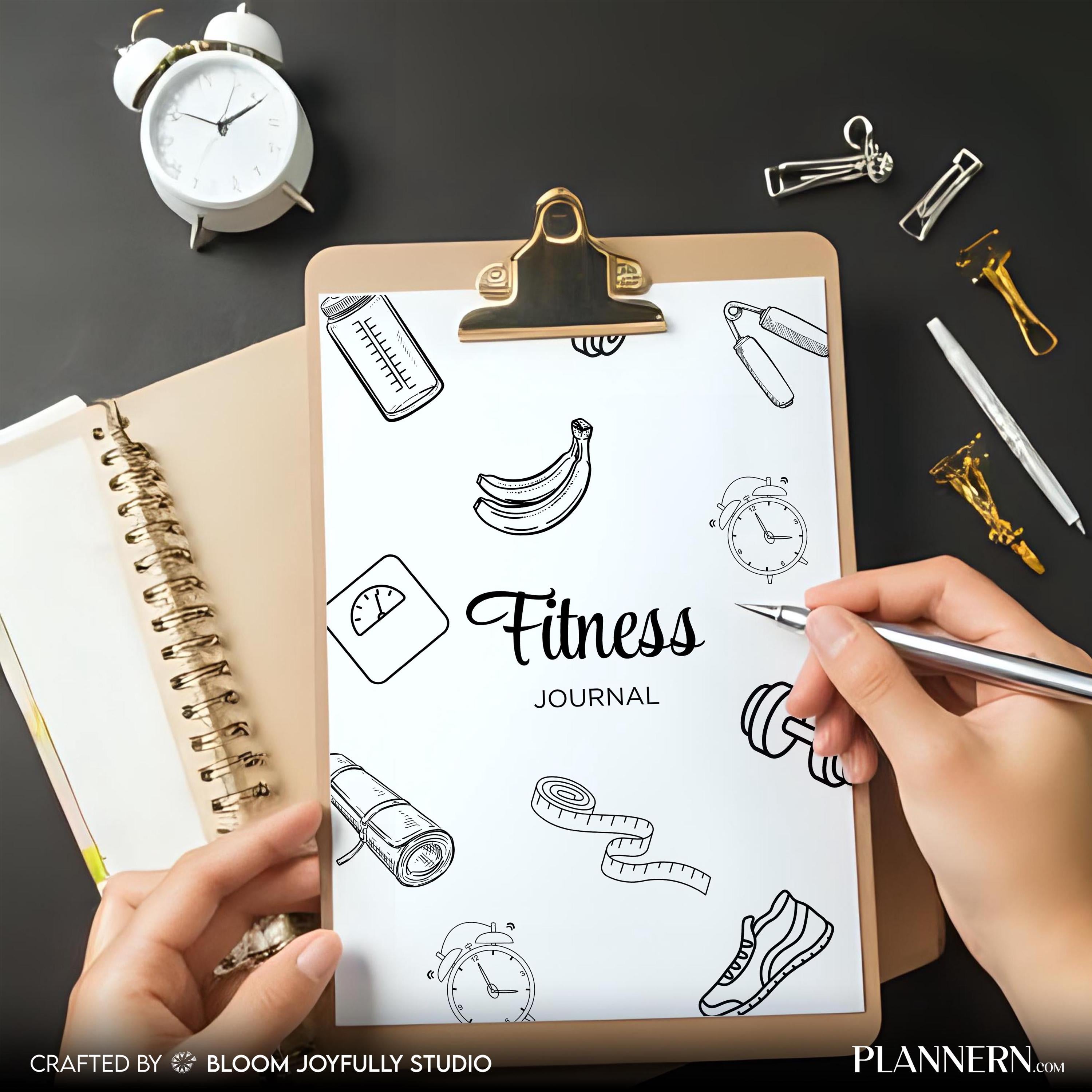 30 Day Fitness — Fitness Journal Title Page PRINTABLE, Fitness Planner, Weight Loss Journal, Health Planner... | Nutri Track printable