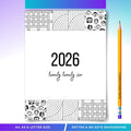 2026 Cover Pages — 2026 Bullet Journal Cover Page, PRINTABLE Title Page, Printable Cover Page, 2026 Planner... | Bloom Joyfully printable