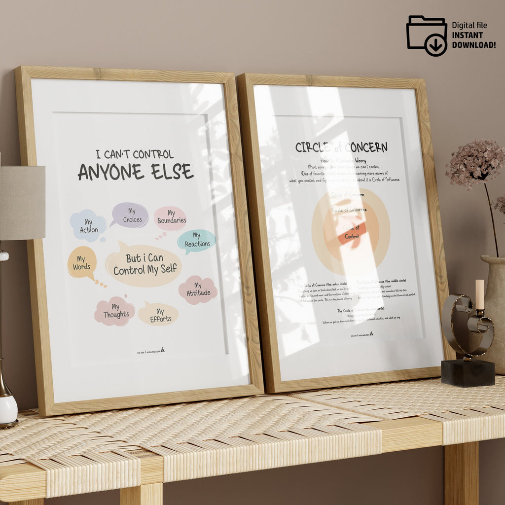 Act — Set of 6 Prints, Grateful Prints, POSTER/CARD, ADHD, Autism, coping skills, mental health, therapeuti... | Mindfulness printable