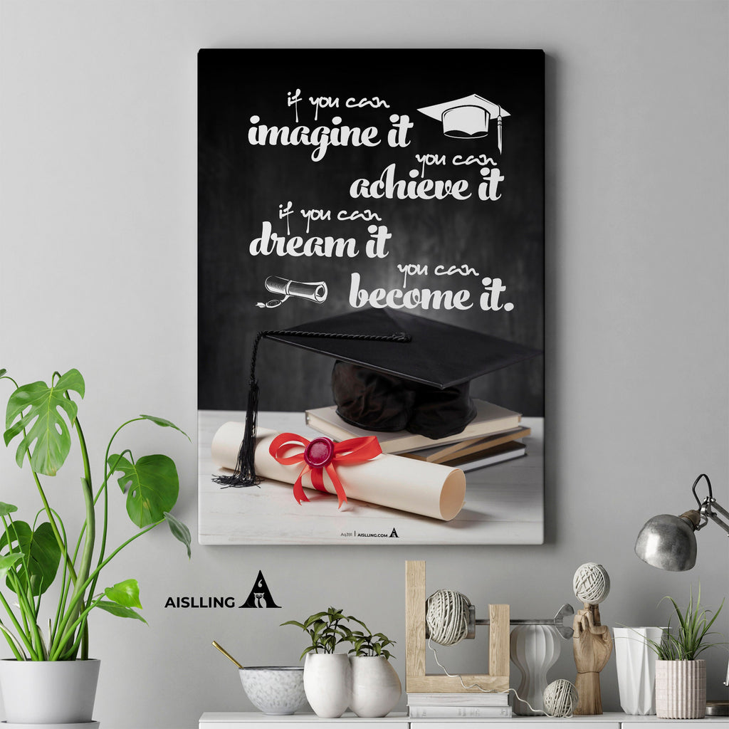 Aislling — if you can dream it, you can become it, Graduation Poster Printable Inspirational Quote Poster M... | Aislling printable