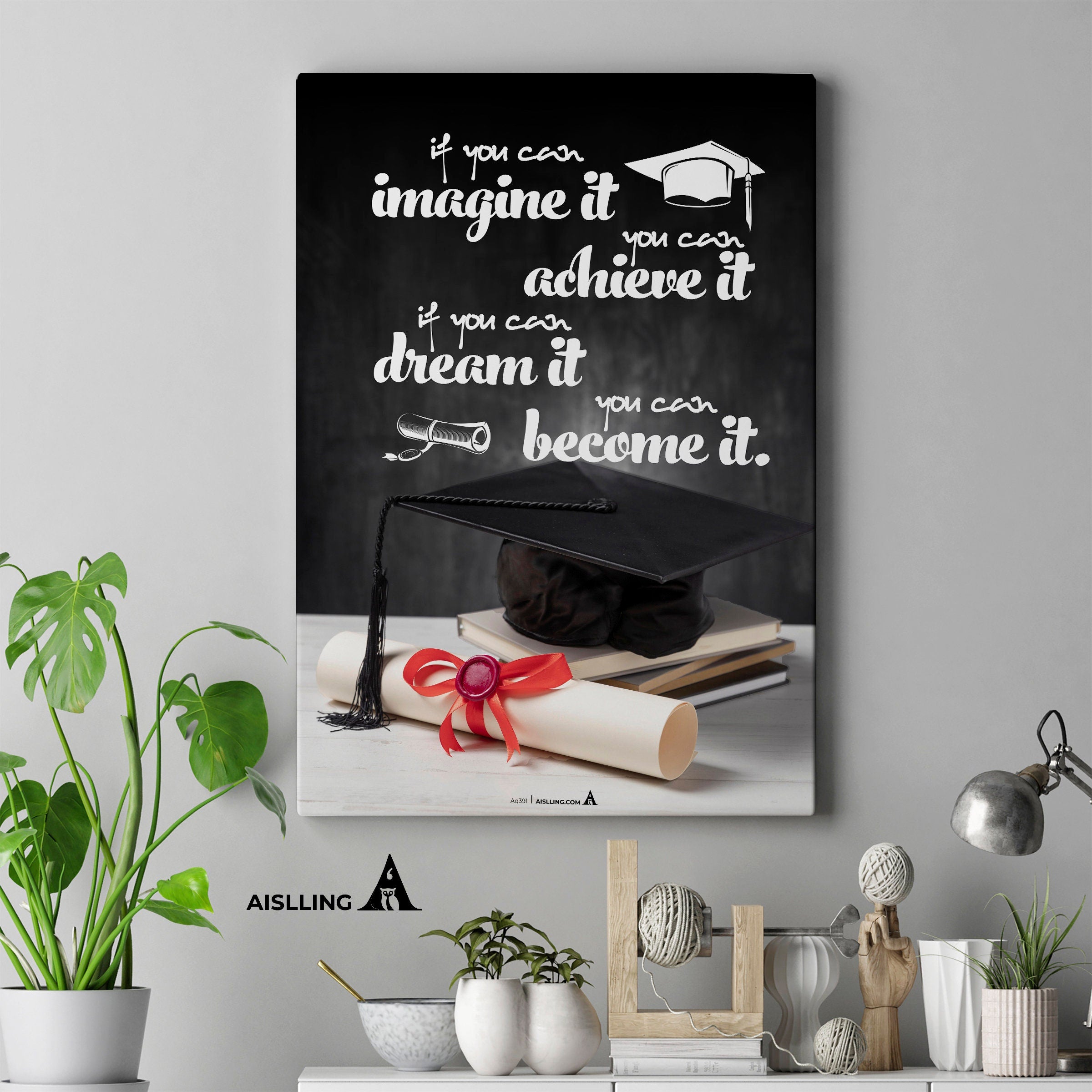 Aislling — if you can dream it, you can become it, Graduation Poster Printable Inspirational Quote Poster M... | Aislling printable
