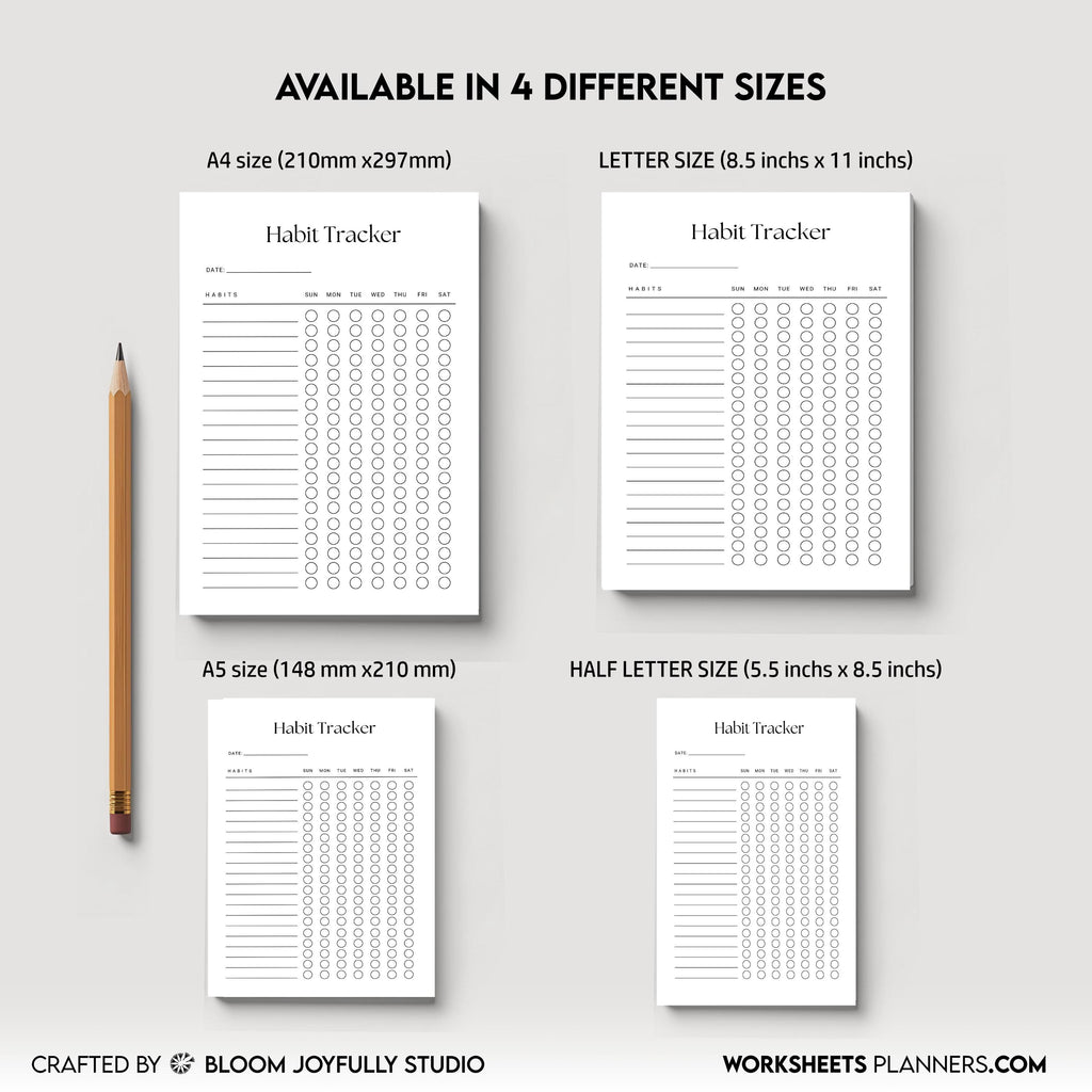 Daily Habits — Habit Tracker, PRINTABLE Habit Tracker, Routine Tracker, Monthly Tracker, Printable Planner ... | Bloom Joyfully printable