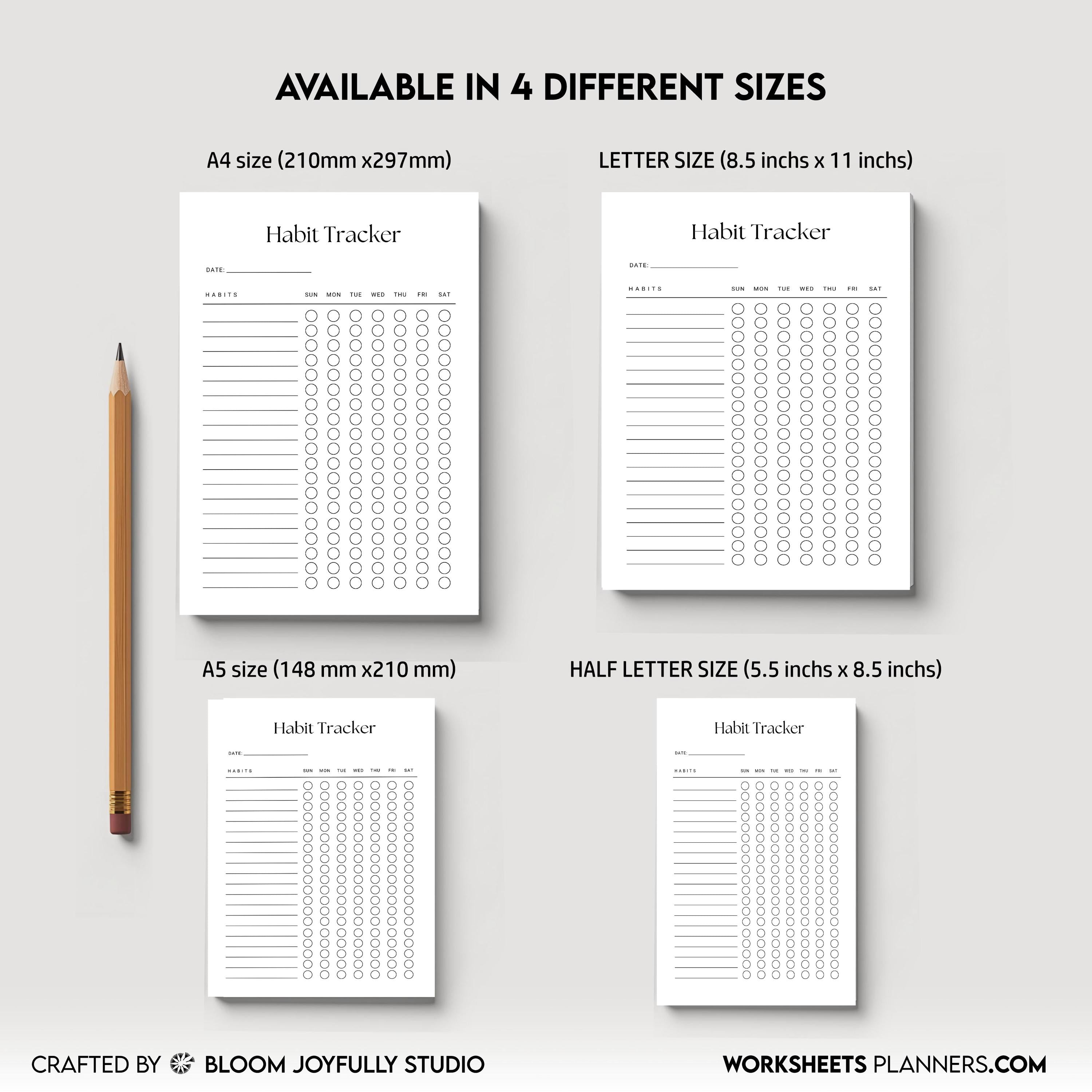Daily Habits — Habit Tracker, PRINTABLE Habit Tracker, Routine Tracker, Monthly Tracker, Printable Planner ... | Bloom Joyfully printable