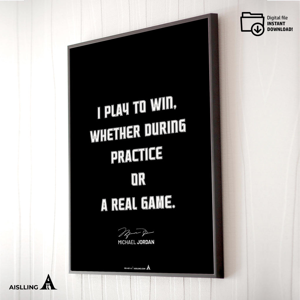 Athlete Quote — Michael Jordan Quote Poster: Inspirational Basketball Art (Digital Download) | Aislling printable