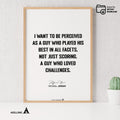 Athlete Quote — Michael Jordan Quote Wall Art Printable – "I Want to Be Perceived" – Motivational Basketbal... | Aislling printable