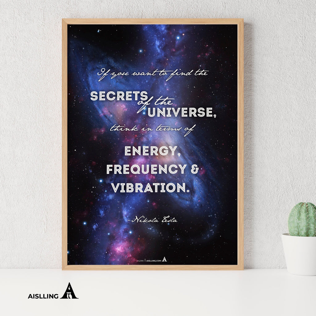 Aislling — If you want to find the secrets of the universe, Nikola Tesla Quote Poster Printables, Inspirati... | Aislling printable