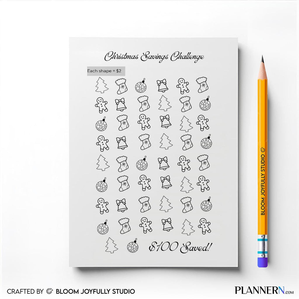 Christmas Budget — Christmas Savings Challenge PRINTABLE, Christmas Money Challenge, Holiday Savings Tracke... | Bloom Joyfully printable