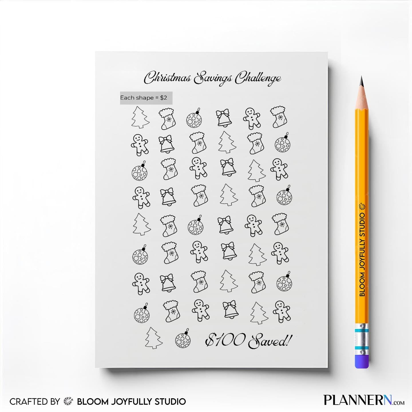 Christmas Budget — Christmas Savings Challenge PRINTABLE, Christmas Money Challenge, Holiday Savings Tracke... | Bloom Joyfully printable