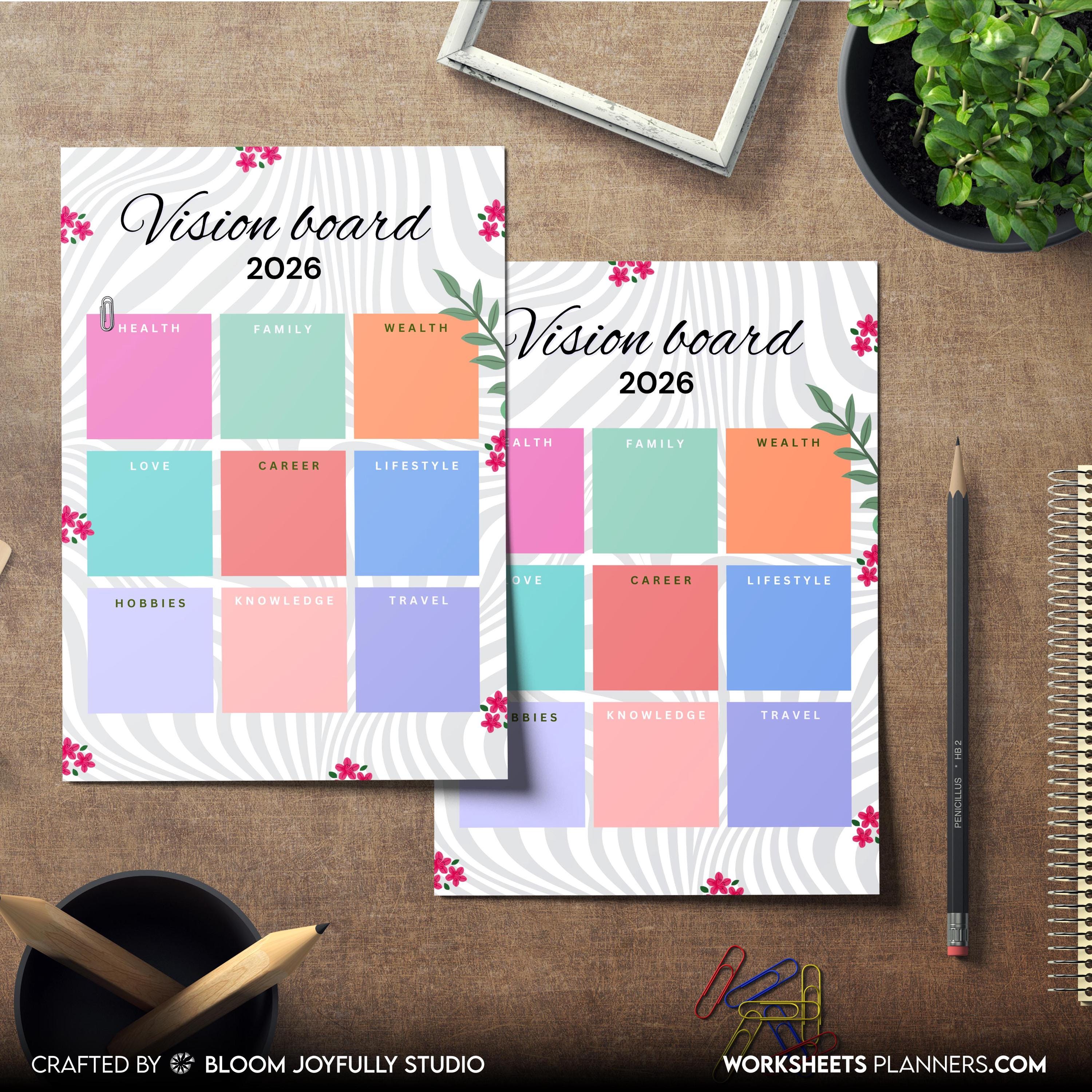 2026 Goals — 2026 My VISION BOARD, Health, Family, Wealth, Career, Travel, Love, Lifestyle, Hobbies, Knowle... | Aislling printable