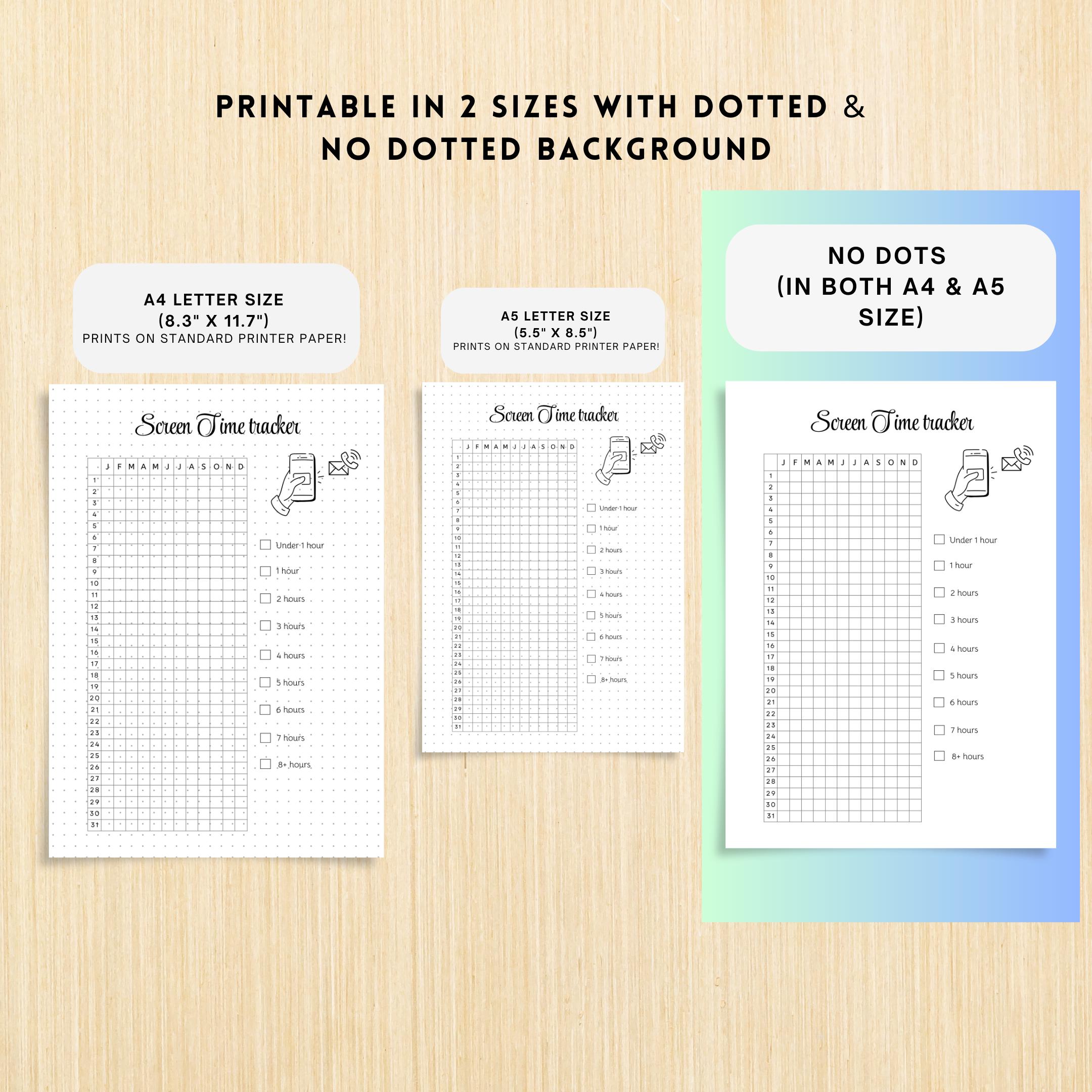 Adhd Tracker — Screen Time Tracker PRINTABLE, Digital Detox Planner, Reduce Phone Addiction, Productivity P... | Bloom Joyfully printable