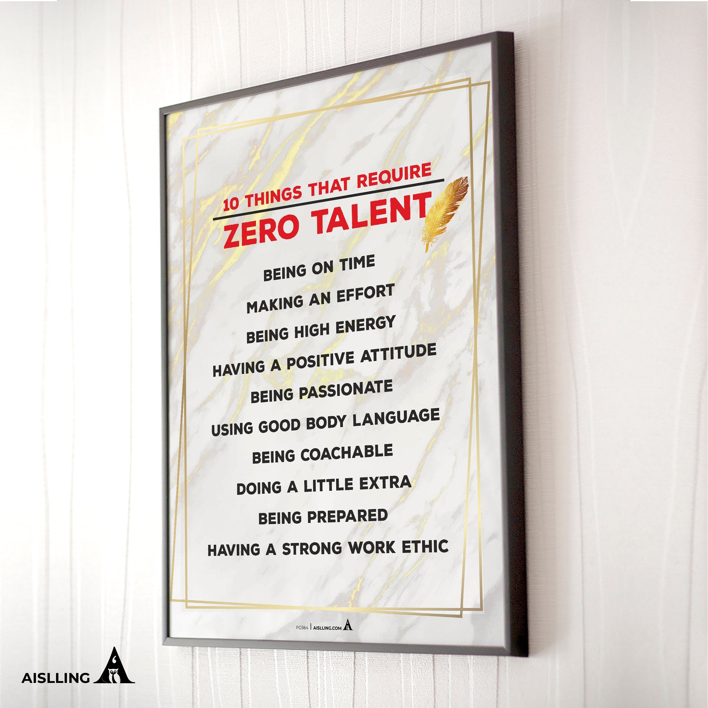 Aislling — Things That Require Zero Talent Quote, Printables, Inspirational Quote Poster, Motivational Art,... | Aislling printable