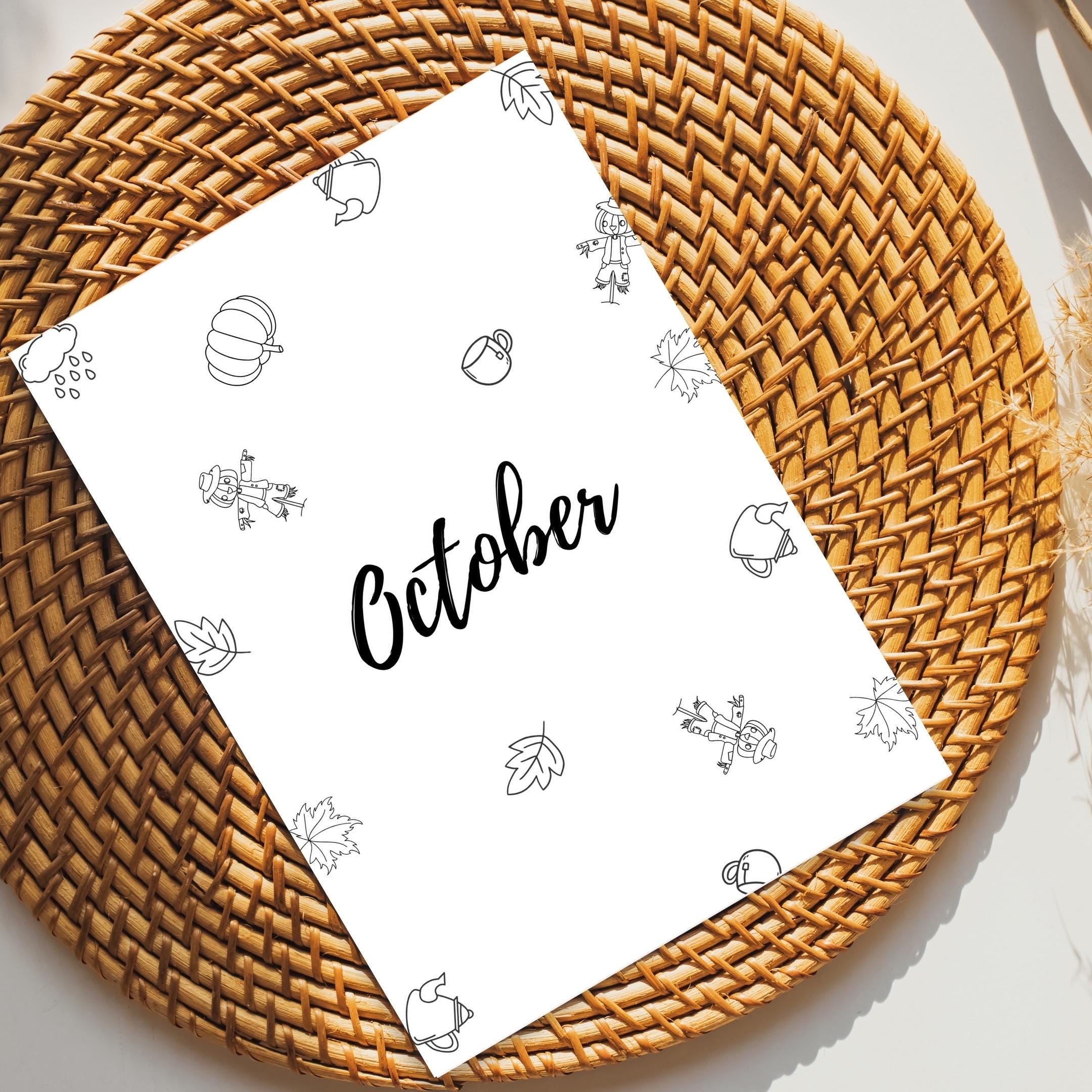 Bullet Journal — 12 Month Title Pages, Printable journal page, PRINTABLE TITLE PAGE, Printable Planner, Cov... | Bloom Joyfully printable