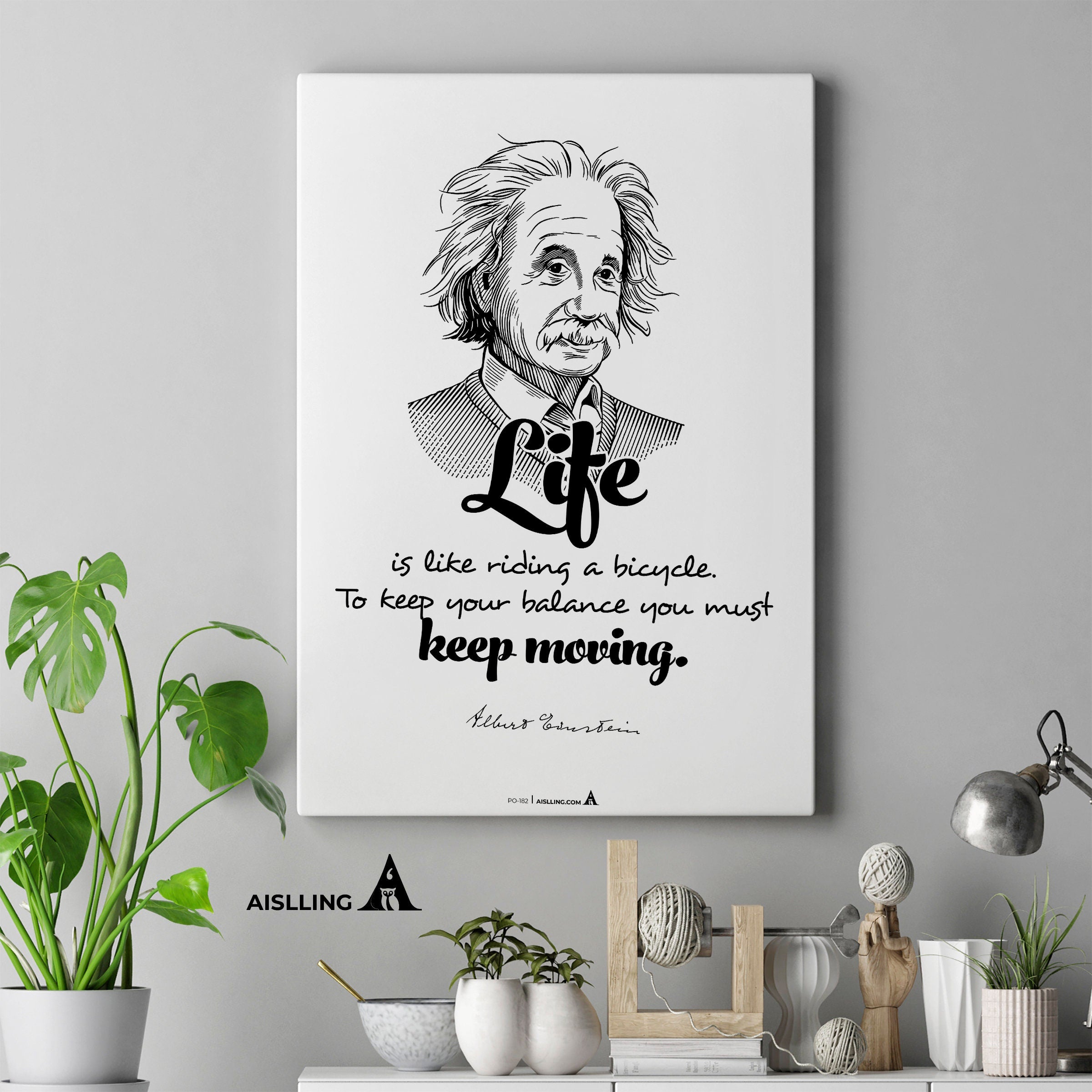 Aislling — Albert Einstein Quotes, Life is like riding a bicycle Printables, Inspirational Quote Poster, Mo... | Aislling printable