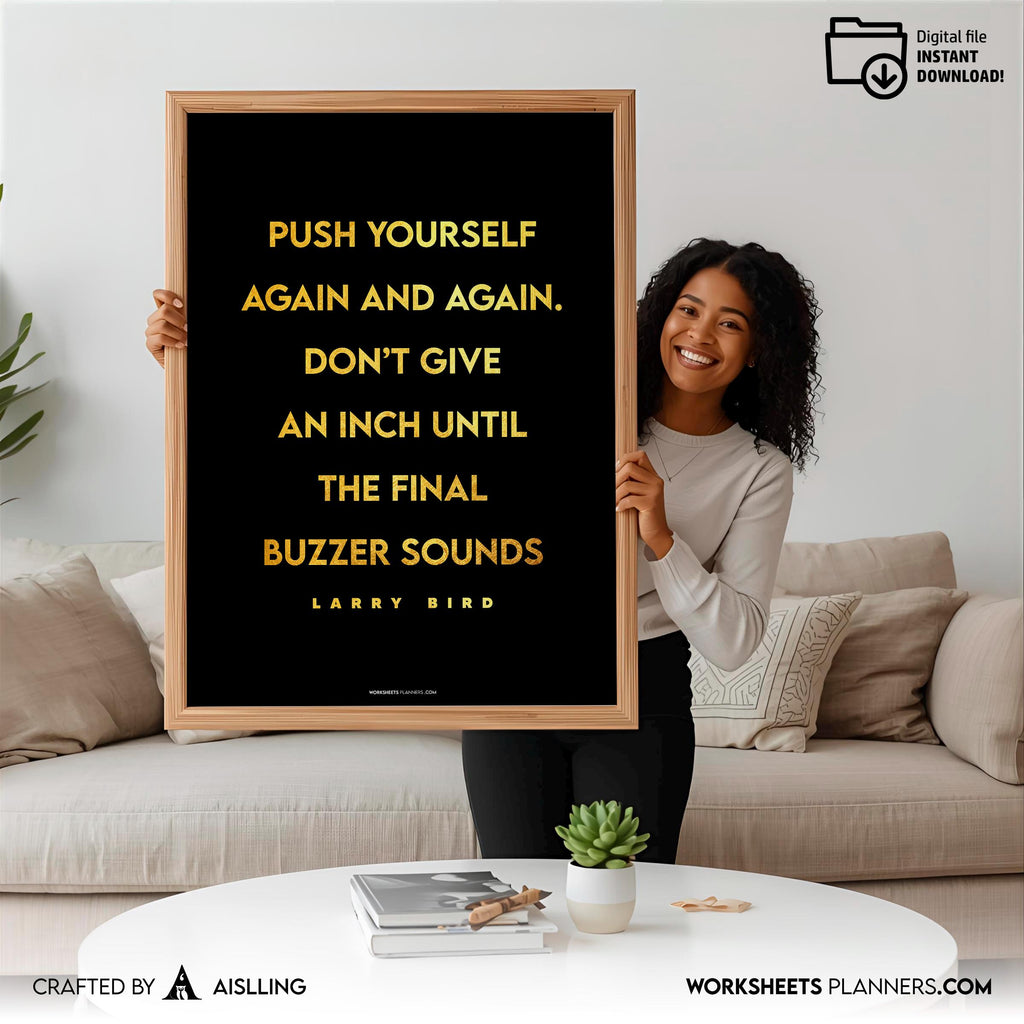 Aislling — larry bird Quotes Digital Printable Wall Art Inspirational Quotes Jordan Mentality Poster Basket... | Aislling printable