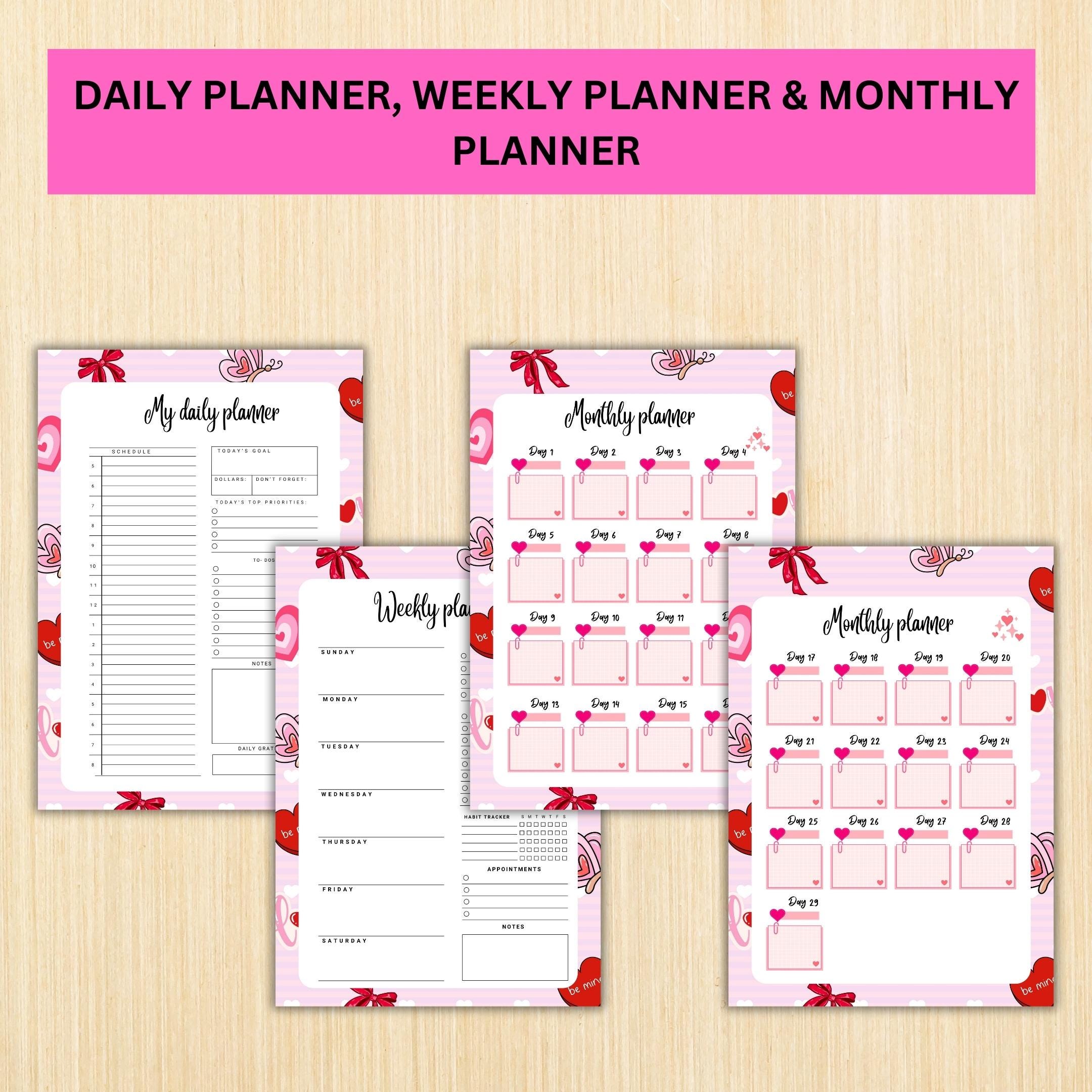 Aesthetic Planner — FEBRUARY Self, Love Bundle, Daily Reflection, Mental Health, Gratitude, Mood Tracker, A... | Mindfulness printable