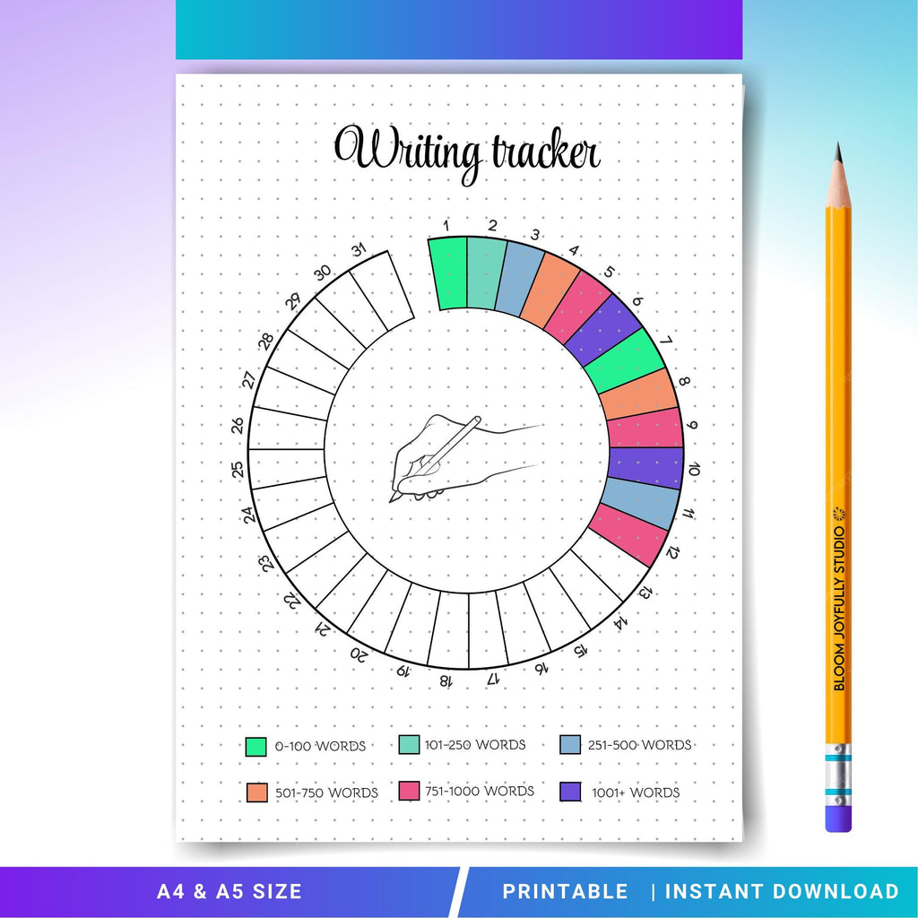 Author Planner — Writing Tracker Printable, Daily Word Count Log, Writing Progress Planner, Printable Plann... | Aislling printable
