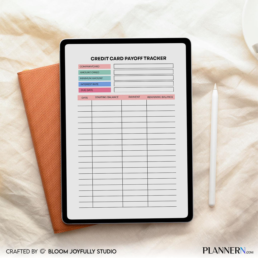 Budget Pdf Download — Credit Card Payoff Tracker PRINTABLE, Debt Payoff Planner, Payment and Balance Tracke... | Bloom Joyfully printable