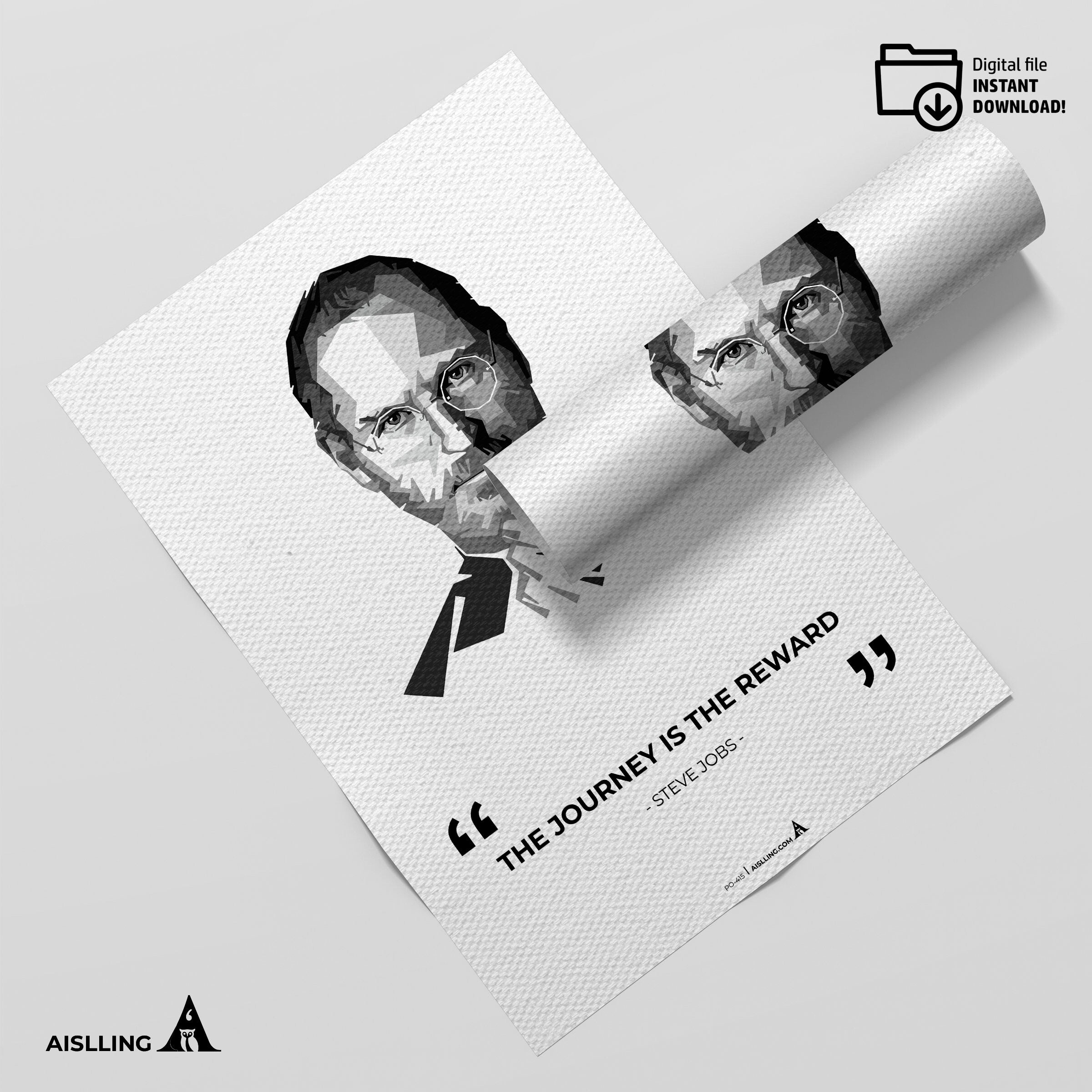 Aislling — The journey is the reward, Steve Jobs Quote Poster Printables, Inspirational Quote Poster, Motiv... | Aislling printable