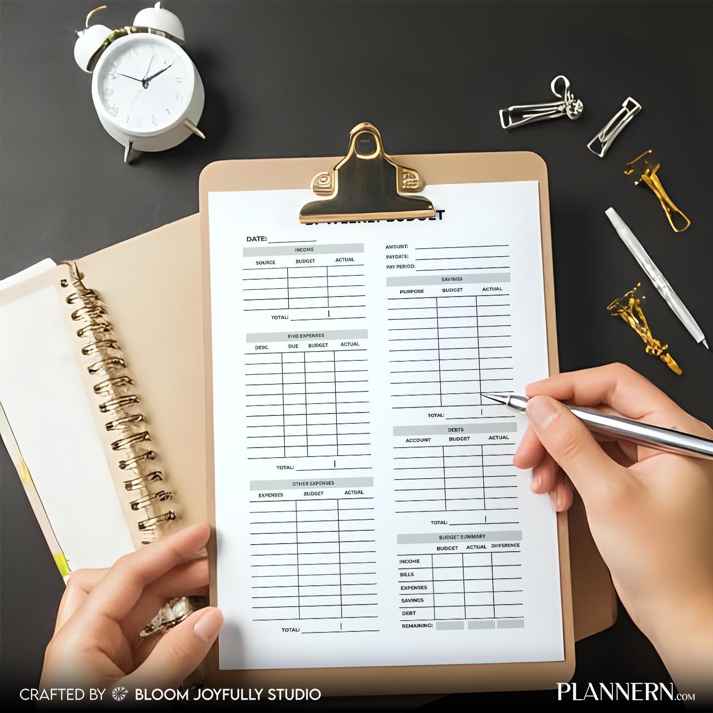 Bills Tracker — Biweekly Budget Planner PRINTABLE, Paycheck Budget Template, Expense Tracker Worksheet, Ins... | Bloom Joyfully printable