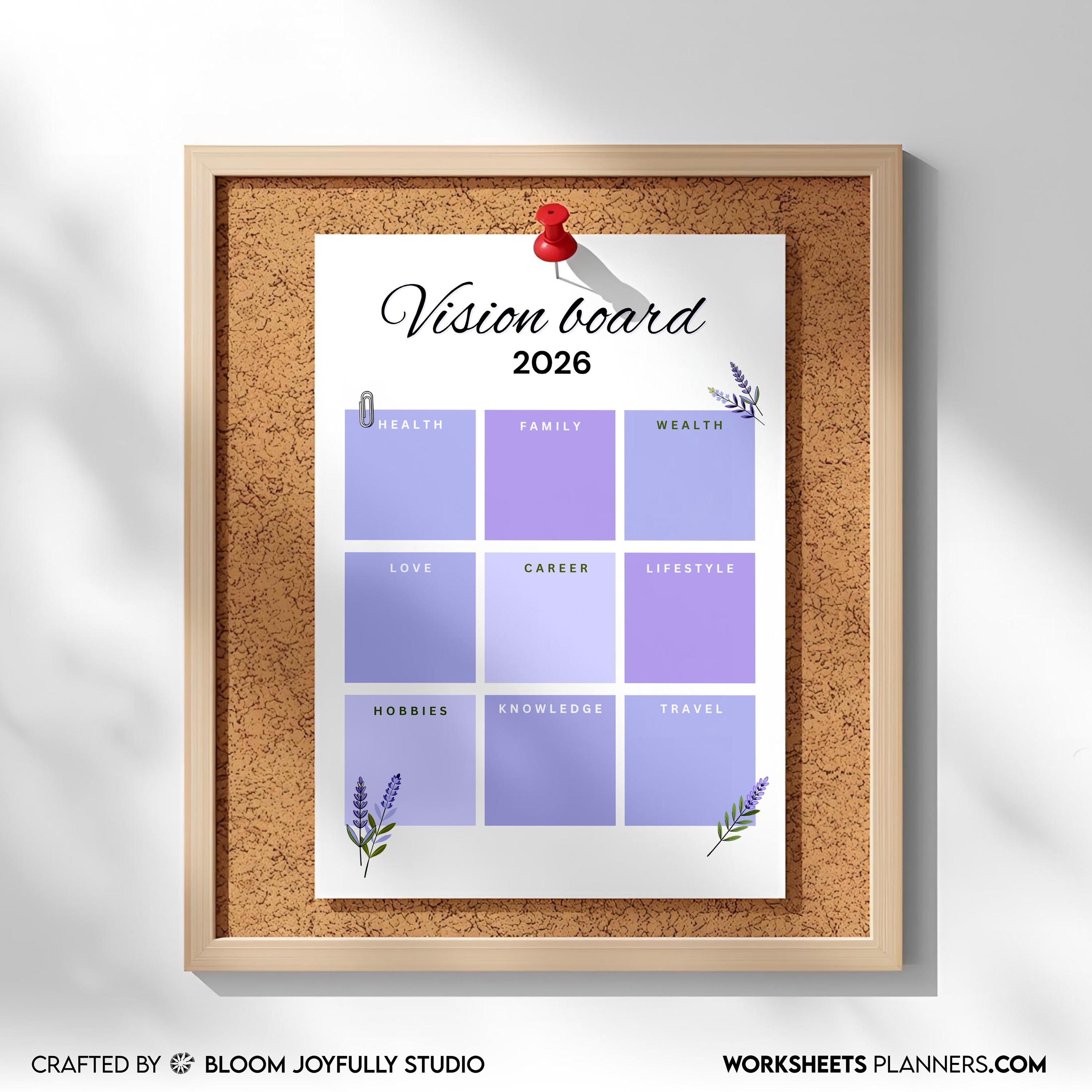 2026 Goals — 2026 My VISION BOARD, Health, Family, Wealth, Career, Travel, Love, Lifestyle, Hobbies, Knowle... | Aislling printable