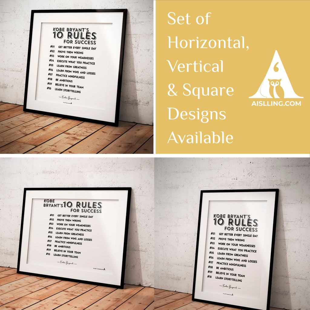Art For Motivation — Minimalist Mamba Mentality Quote Kobe Bryant’s Poster, NBA Sports, Printable NBA Poste... | Aislling printable