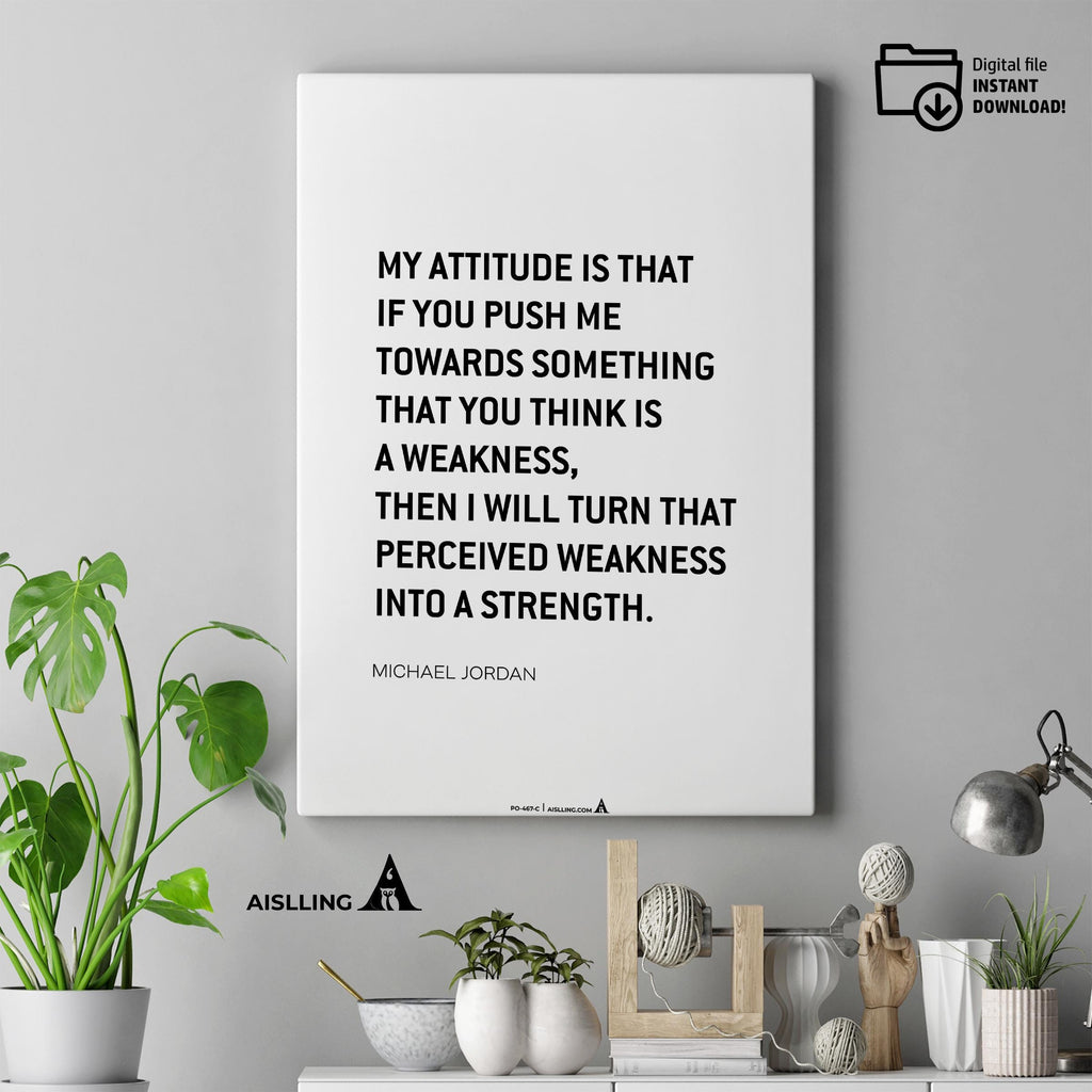 Aislling — Motivational Quotes, Michael Jordan, NBA Sports, Printable NBA Poster, Teenager kid basketball g... | Aislling printable