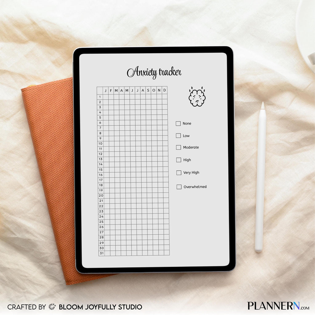 Anxiety Log — Anxiety Tracker PRINTABLE, Mental Health Planner, Anxiety Log, Habit Tracker Self Care Worksh... | Mindfulness printable