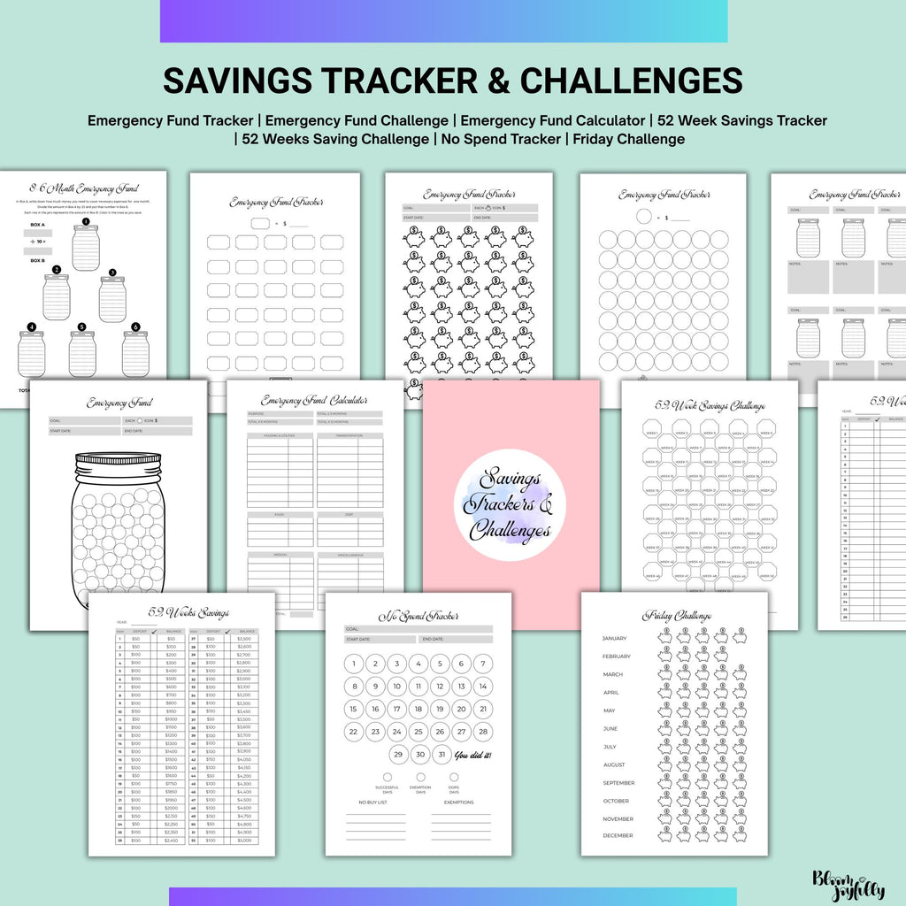 Bill Tracker — Budget Planner PRINTABLE, Financial Planner, Finance Tracker Bundle, Budget, Savings, Debt, ... | Bloom Joyfully printable