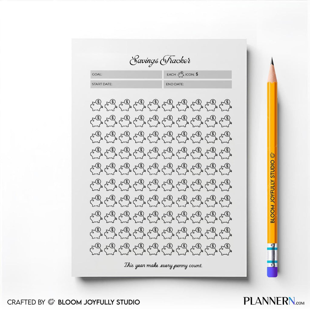 Budget Printable — Savings Tracker PRINTABLE, Money Savings Tracker, Savings Goal Planner, Budget Savings W... | Bloom Joyfully printable
