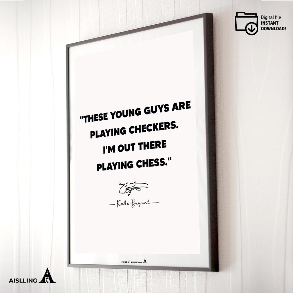 Aislling — Kobe Bryant Mamba Mentality Quote Poster: Basketball Wall Art (Digital Download) | Aislling printable