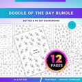 365 Days Drawing — DOODLE of the Day Bundle, Daily Doodle Journal, Creative Doodle of the Day, PRINTABLE Jo... | Mindfulness printable