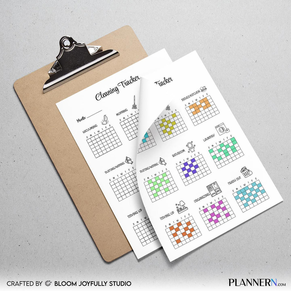 Chore Chart Pdf — Monthly Cleaning Tracker PRINTABLE, Monthly Cleaning Checklist, Household Cleaning Log, H... | Bloom Joyfully printable