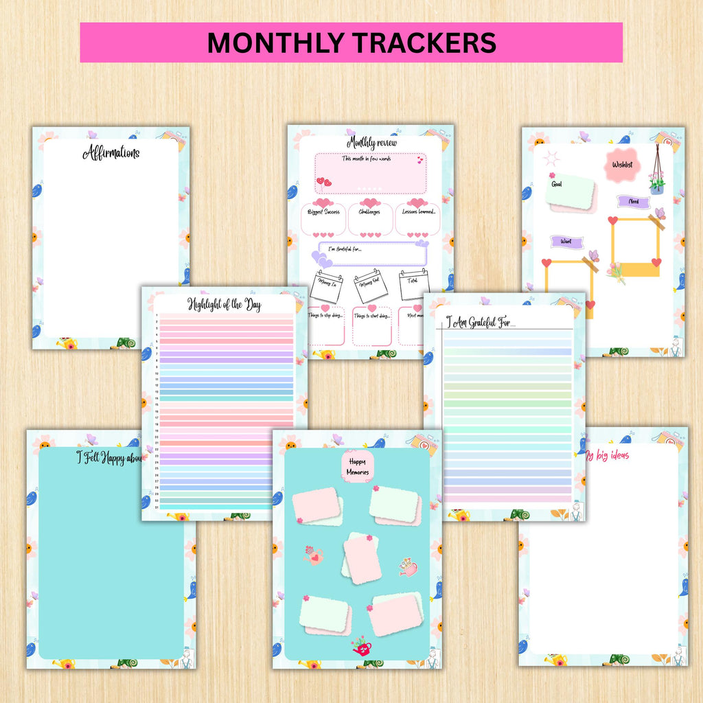 Digital Planner — MARCH Planner Bundle, Habit Tracker, Spring Planner, Mental Health, Gratitude, Mood Track... | Mindfulness printable