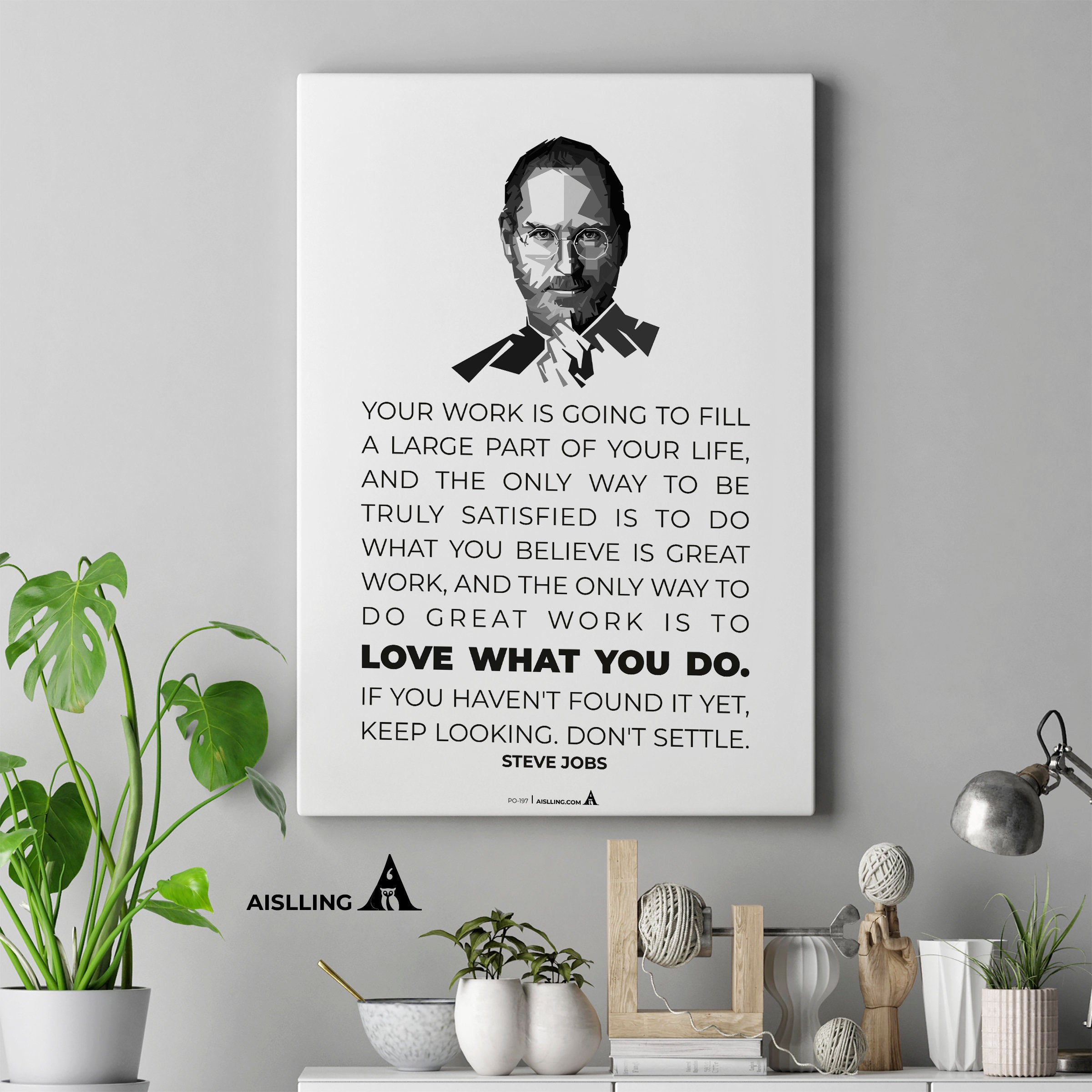 Aislling — Steve jobs success love what you do, Quote Poster Printables, Inspirational Quote Poster, Motiva... | Aislling printable