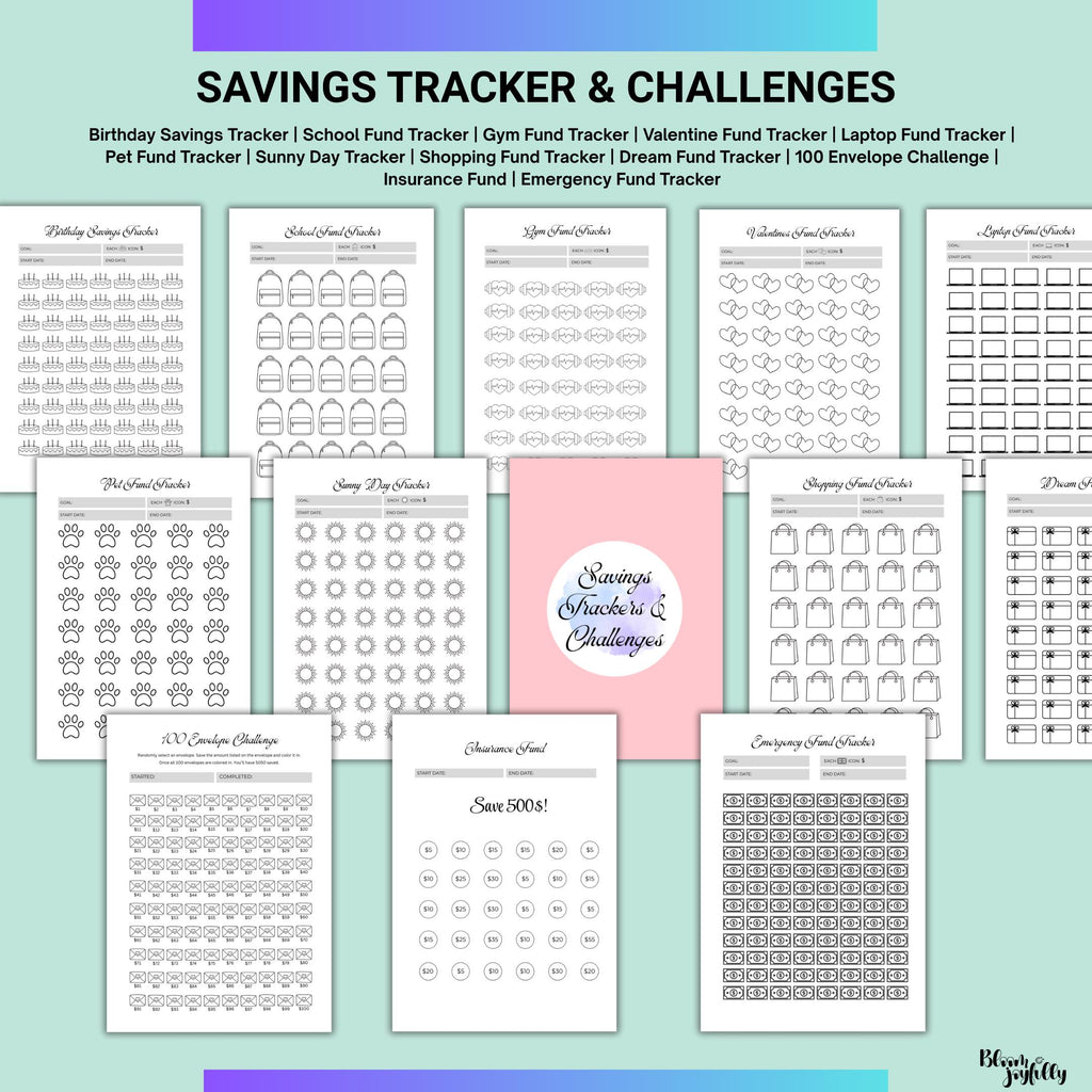 Bill Tracker — Budget Planner PRINTABLE, Financial Planner, Finance Tracker Bundle, Budget, Savings, Debt, ... | Bloom Joyfully printable
